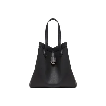 FENDI Origami Calfskin Handbag Tubas Women's Black
