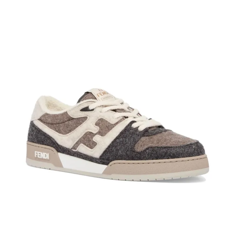 FENDI Cushioning Wear Resistant Low Top Skateboard Shoes Men's Brown-2