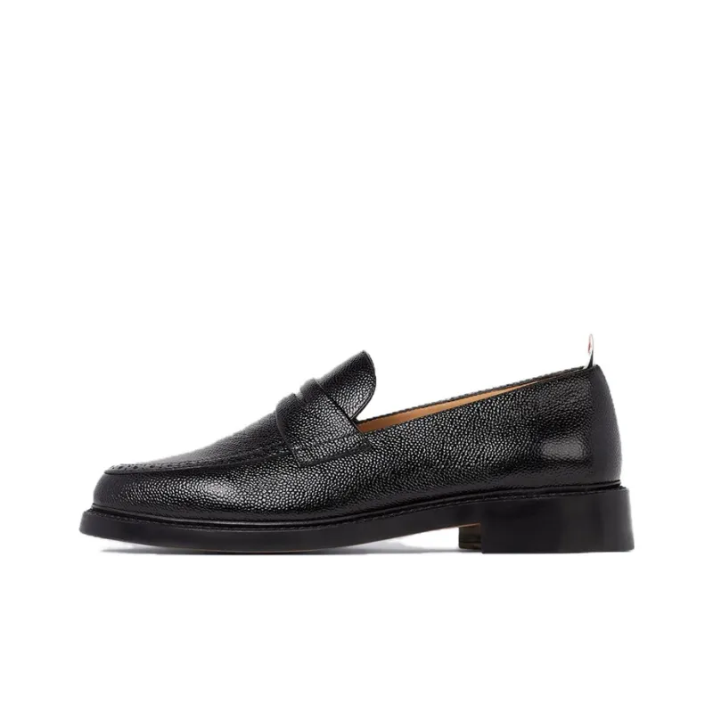 THOM BROWNE Penny Bar Almond Toe Loafers-0