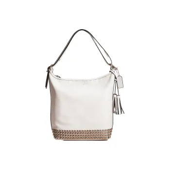 COACH Legacy Glove Tanning Bucket Bags Handbags Shoulder Bags Medium Size Women's White