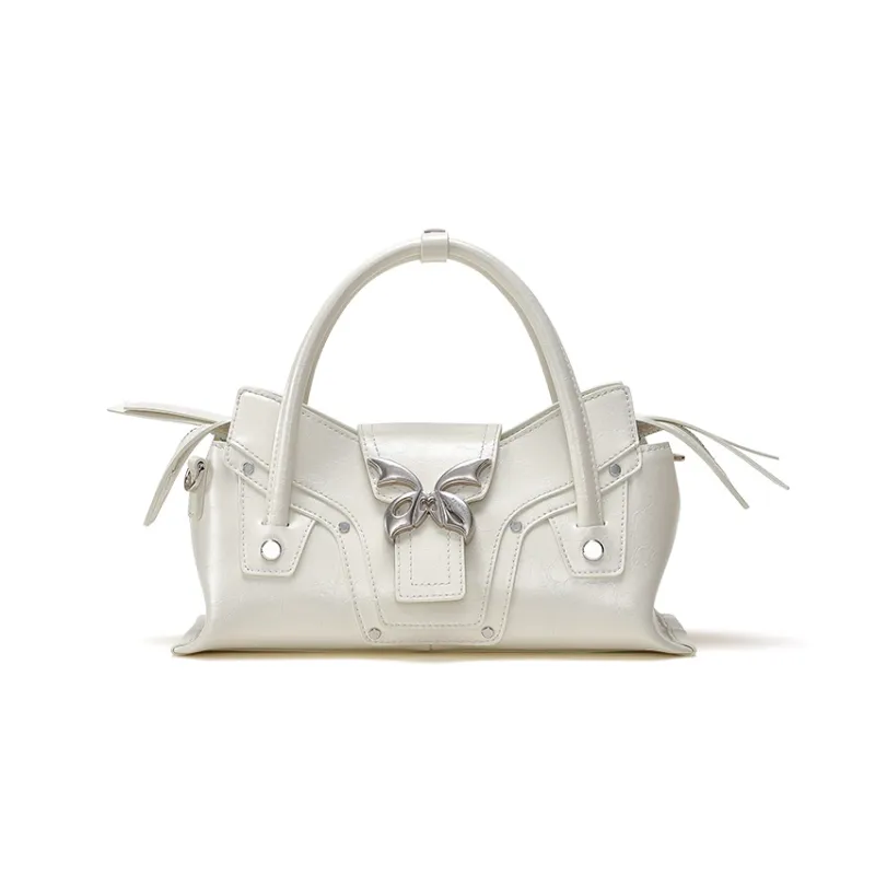Omentar Cow Leather One Shoulder Handbags Small Size Women's Silver/Black/White-6