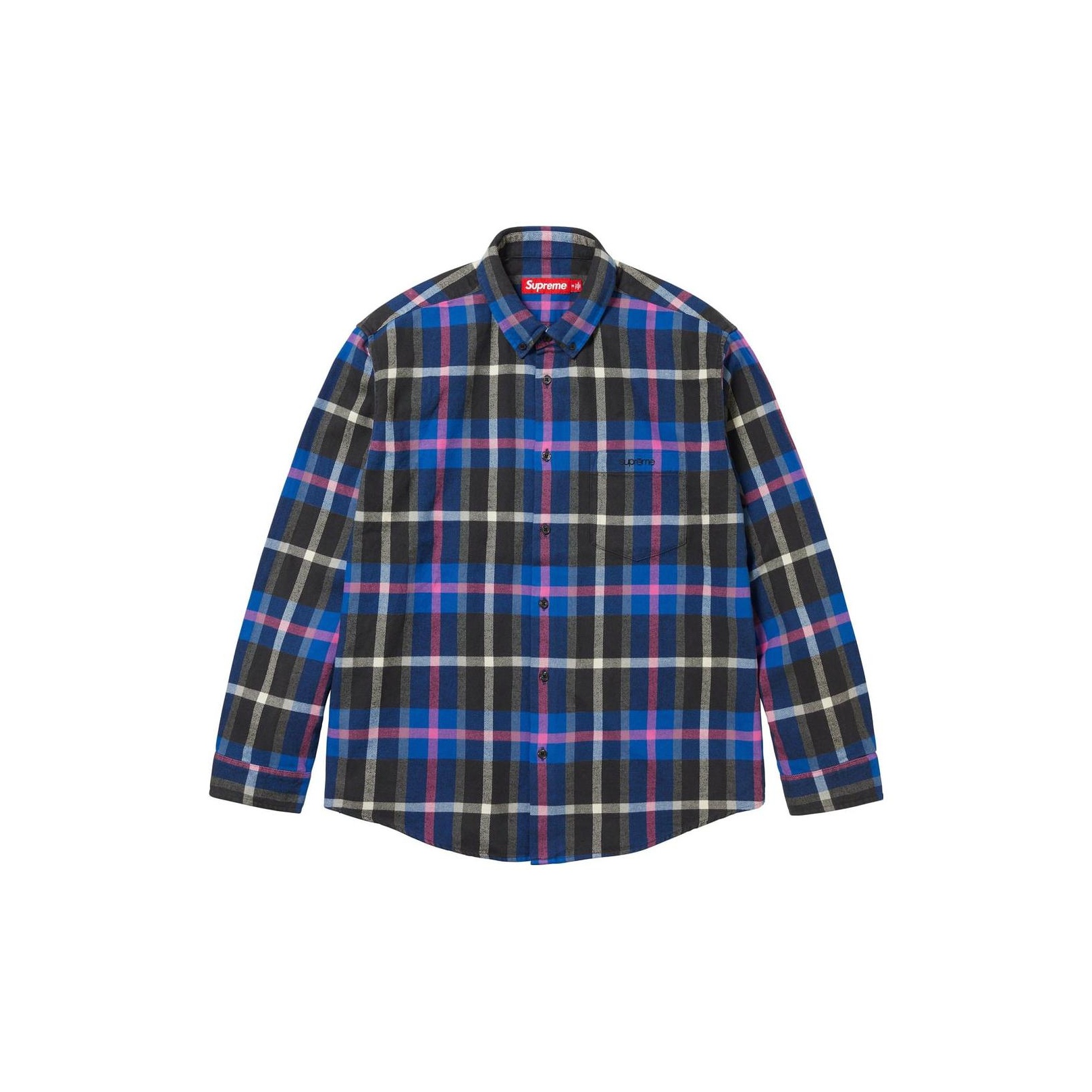 Supreme top Logo Plaid Shirt