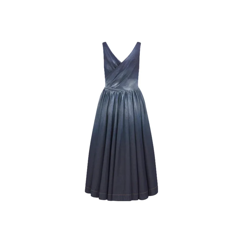 DIOR Sleeveless Dress Women's Blue-1
