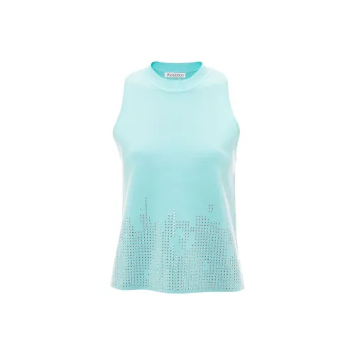 JW Anderson Tank Tops Women's Aqua Blue