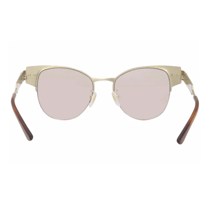 GUCCI Acetate Metal Irregular Shape Sunglasses Women's Gold-2
