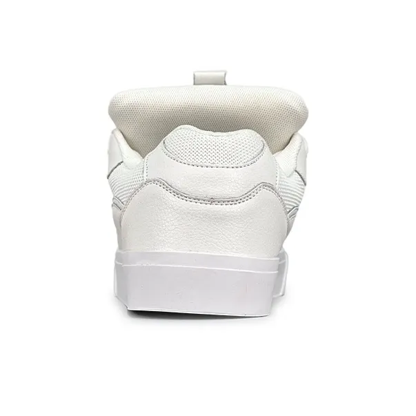 LuzaoT SUPER DRAG Anti Slip Wear Resistant Low Top Skateboard Shoes Unisex Pure White-4