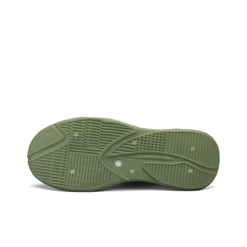 DEERWAY Abrasion Resistant, Breathable, Lightweight Low Top Casual Shoes Men's White Light Green-5