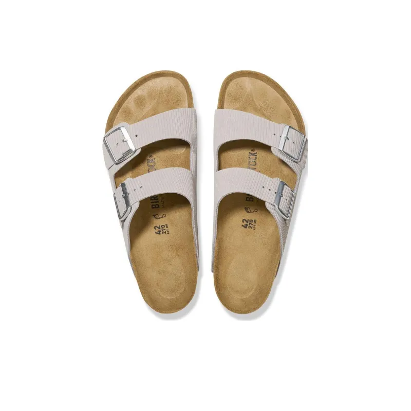 Birkenstock Arizona Embossed Corduroy Suede Stone Coin-3