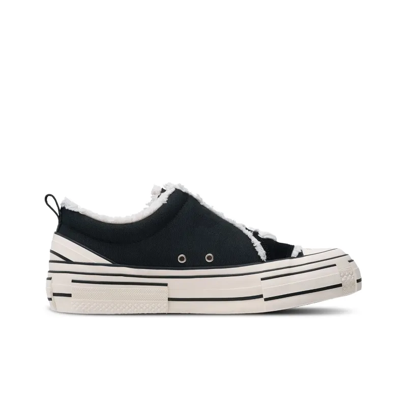 VESSEL Wavy SHOE Breathable Low Top Canvas Shoes Unisex Black-1