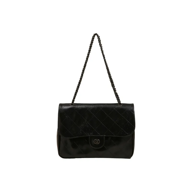 NOMK PU Plaid Tote Bag, Shoulder Bag, Crossbody Bag Regular Women's Black-12