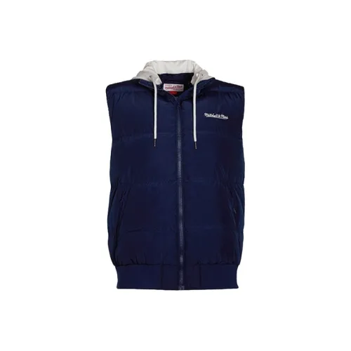 Mitchell Ness Vests Men Navy Blue White