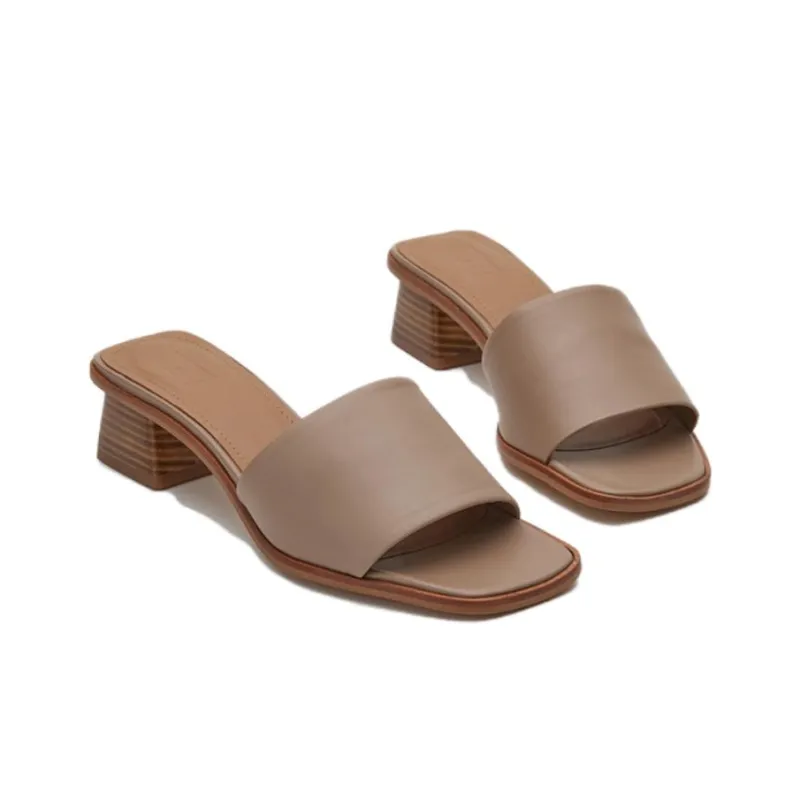 FLATTERED Jody Slide Slippers 4cm Women's Brown-1