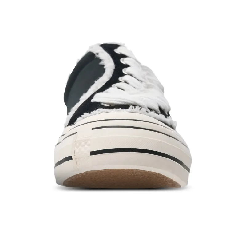 VESSEL Wavy SHOE Breathable Low Top Canvas Shoes Unisex Black-4