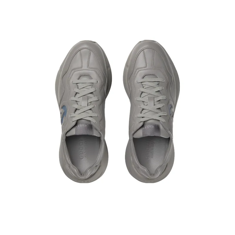 GUCCI Rhyton 'Interlocking G Dusty Grey Aqua Blue'-3