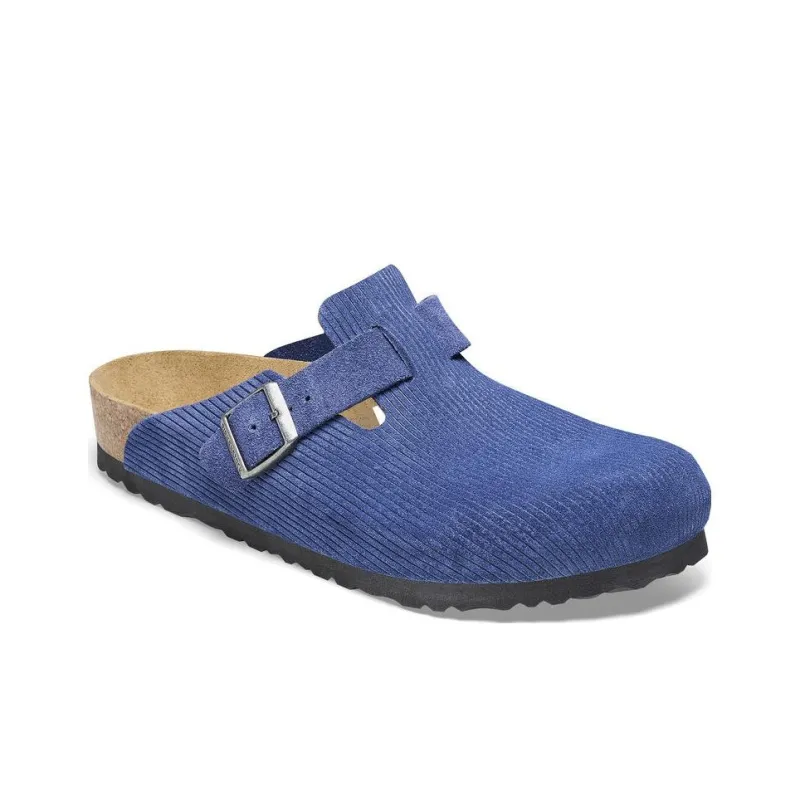 Birkenstock Boston Suede Embossed 'Indigo Blue'-1