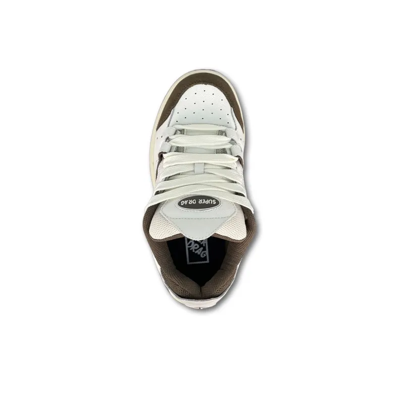 LuzaoT SUPER DRAG Puffy Shoes Low Top Skateboard Shoes Unisex Coffee Mocha-3