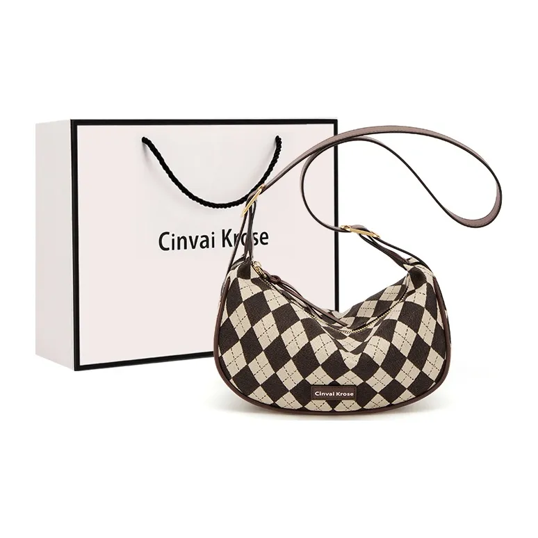 Simvay Clos Canvas With Microfiber Dumpling Bag, Crossbody Bag, Shoulder Bag Small Size Women's Coffee-0