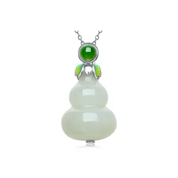 Cuiya Golden Building Hetian Jade Hetian Jade Pendants Women's Pale Greenish-White Jade