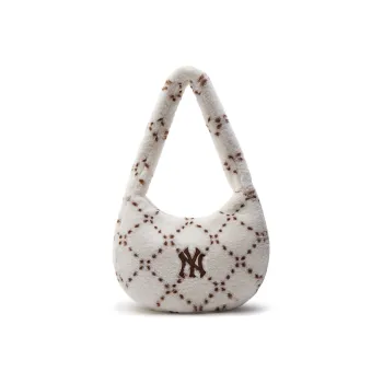 MLB New York Yankees Polyester Shoulder Bag Women's Dark Cream