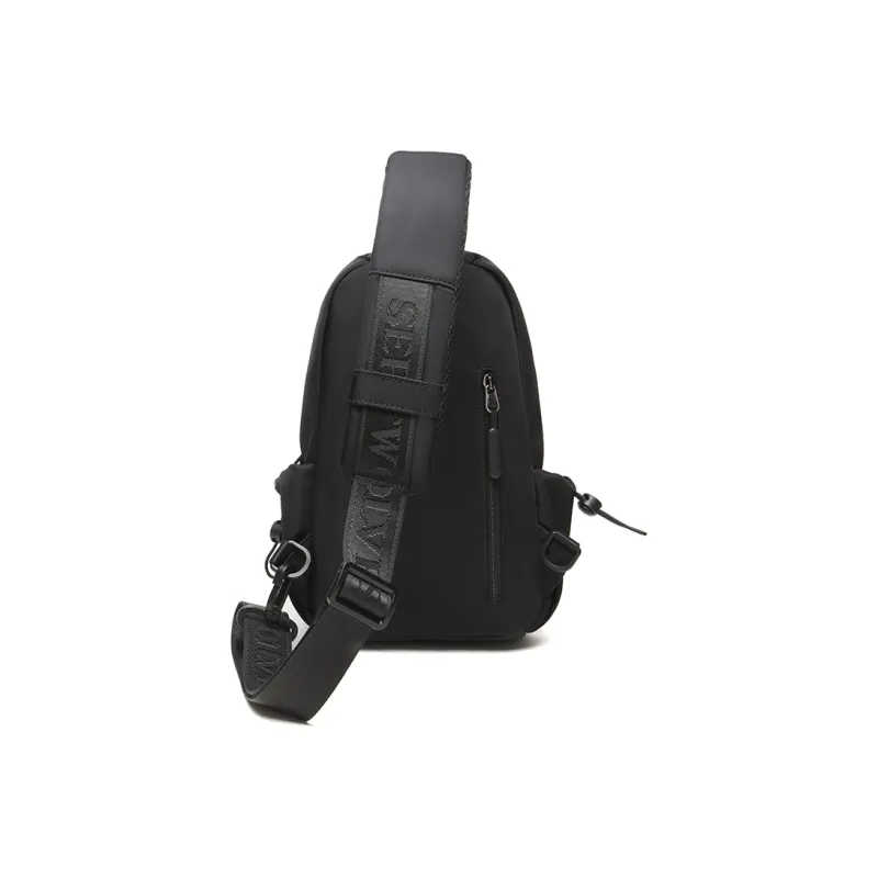 SEPTWOLVES Nylon Sling Bag Shoulder Bag Crossbody Bag Regular Unisex Black-3