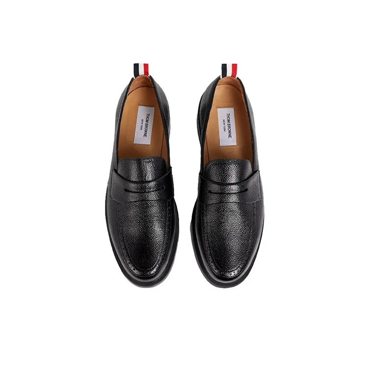 THOM BROWNE Penny Bar Almond Toe Loafers-3