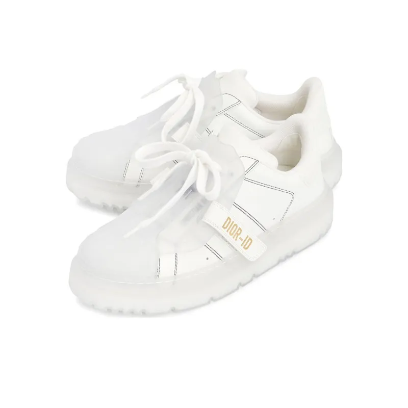 DIOR ID Shell Shoes Low Top Stylish Skateboarding Shoes Women's White-2