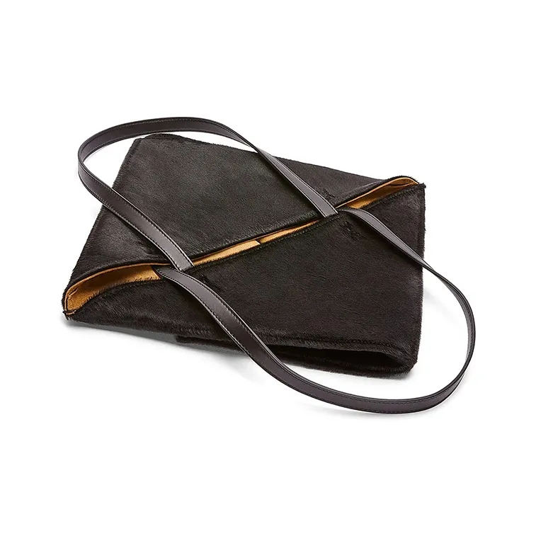 LOEWE Cowhide Tote Bag, Shopping Bag, Shoulder Bag, Handbag Medium Size Women's Black-4