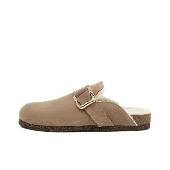 FLATTERED Cora Closed Toe Slippers 1cm Women's Brown Beige