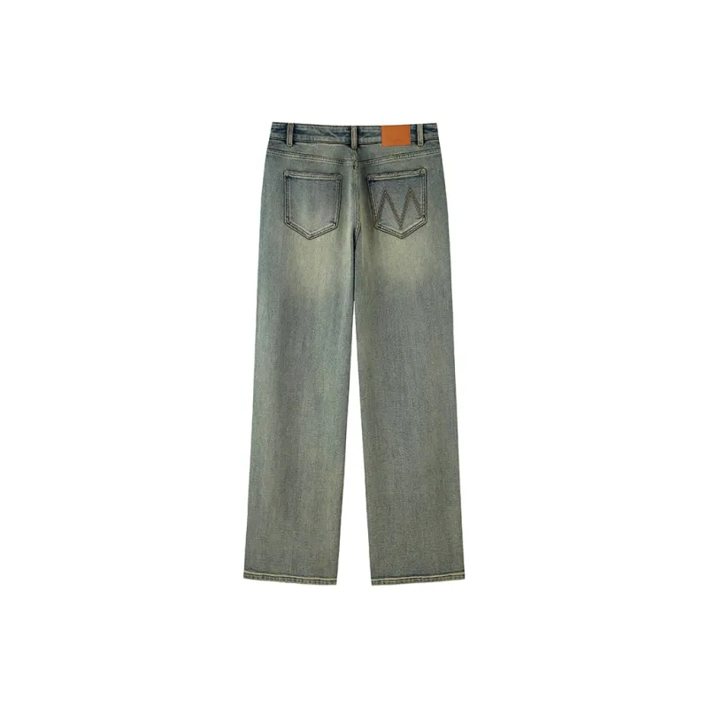ZHOUMIAO Jeans Women's Gray Green Blue-1