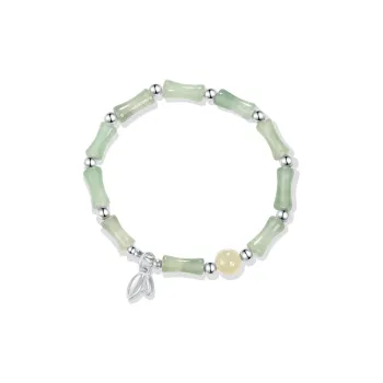 MOLADY Chalcedony Ascending Bamboo Chalcedony Beaded Bracelet Women's