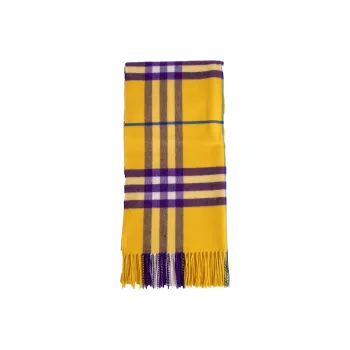Burberry Checked Fringed Scarf