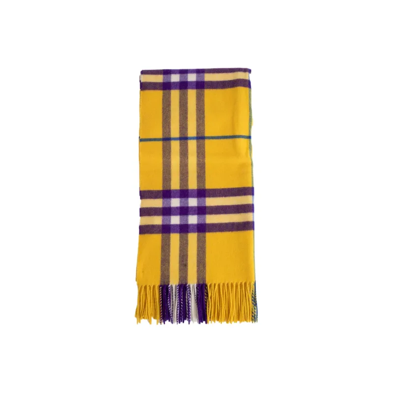 Burberry Checked Fringed Scarf-0
