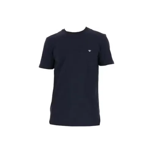 DIOR T-Shirts Men Sea Chrysanthemum Blue