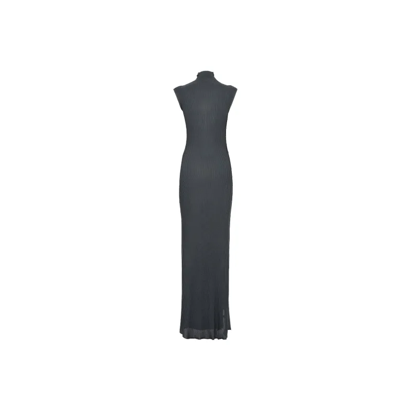 FENDI Ribbed-Knit Sleeveless Dress-1