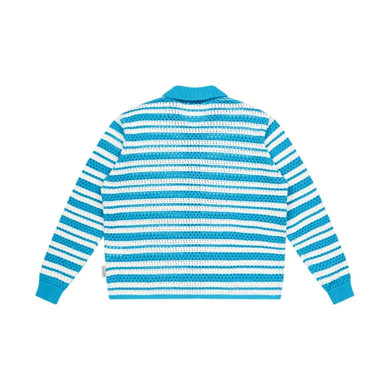 EMPTY REFERENCE Knitwear Unisex Blue With White Lettering-1