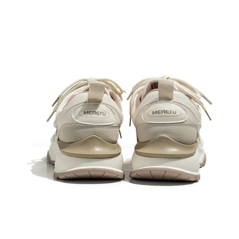 Meiretu Slip Resistant Low Top Casual Shoes Men's Ecru-4