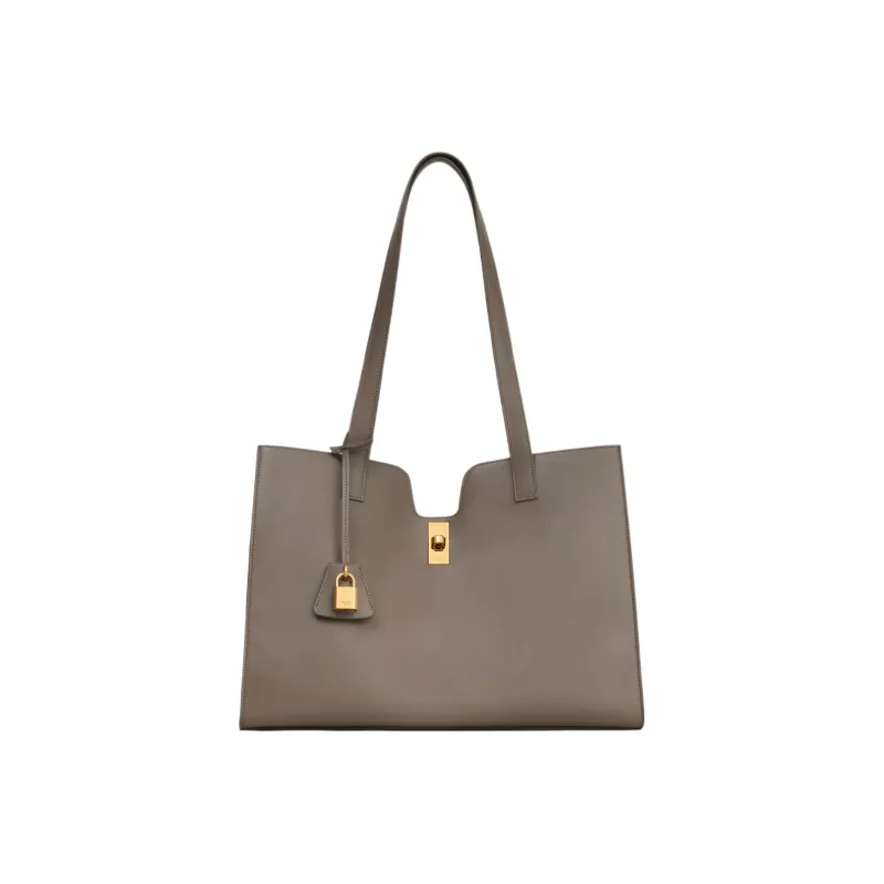 CELINE Cabas Smooth Cow Leather Tote Bag Shopping Bag Shoulder Bag Handbag Regular Women's Smoky Taupe-1