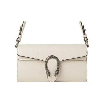 GUCCI Dionysus Leather Crossbody Bag, Shoulder Bag Women's White