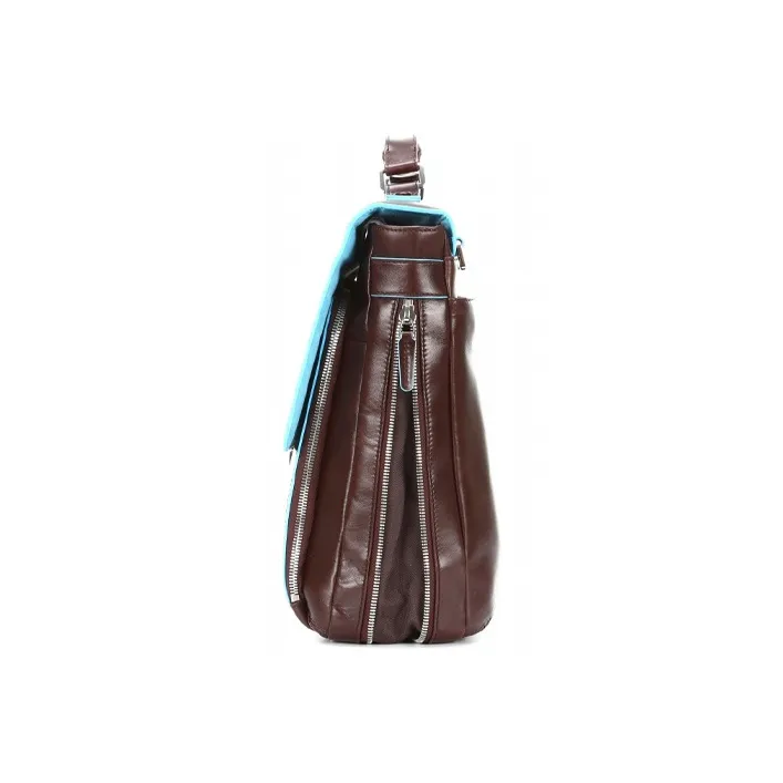 PIQUADRO Leather Briefcase Shoulder Bag Crossbody Bag Handbag Regular Unisex Brown-2