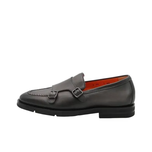 Santoni Double-buckle Leather Monk Shoes