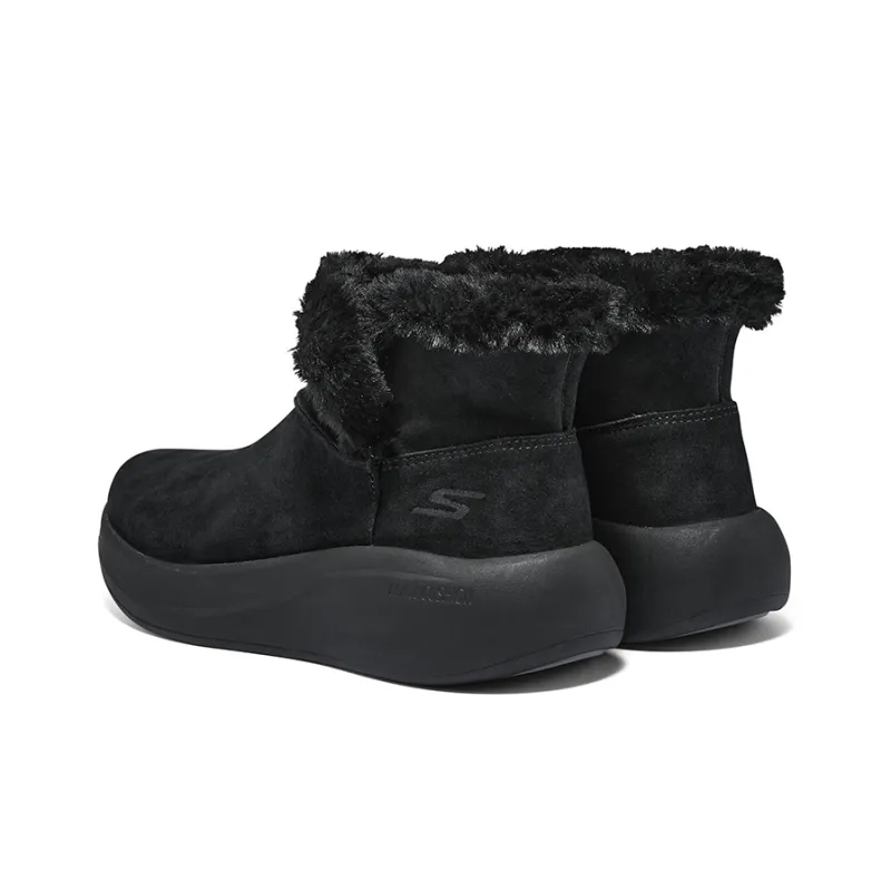 Skechers Max Cushioning Essential Warm And Wear Resistant Crew Snow Boots Women's Black-4