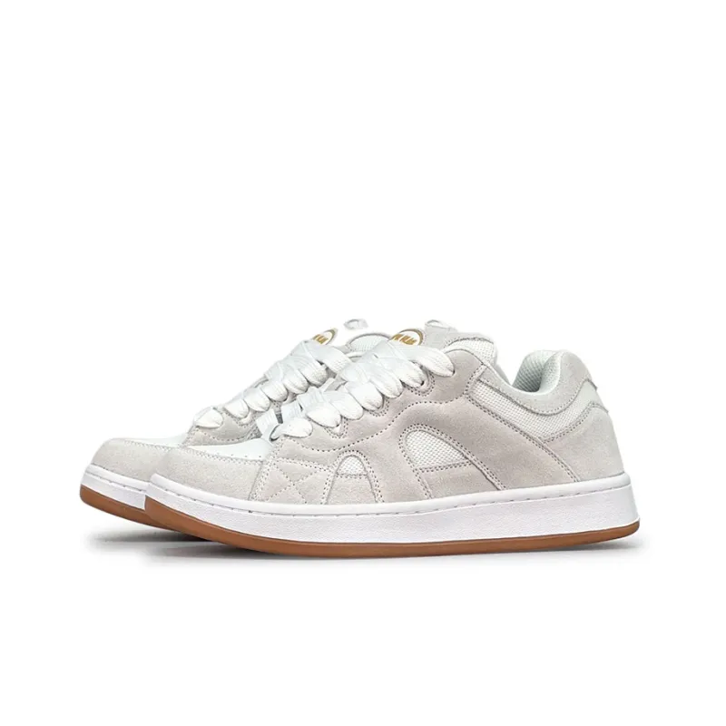 LuzaoT SUPER DRAG Puffy Shoes Low Top Skateboard Shoes Unisex Ecru-2