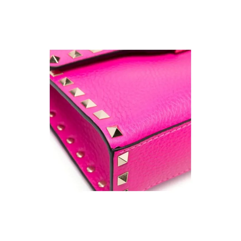 Valentino Cow Leather Crossbody Bag, Shoulder Bag Women's Rose Red-2