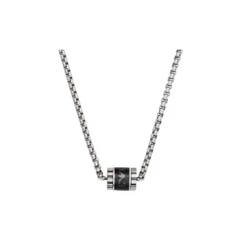 EMPORIO ARMANI Stainless Steel Necklaces Men's Black