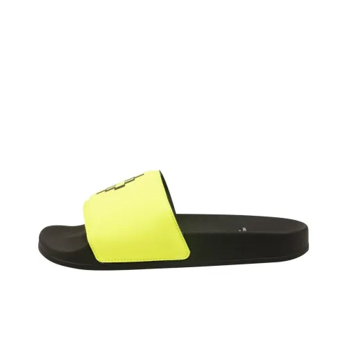 Marcelo Burlon Slide Slippers Men Yellow/Black