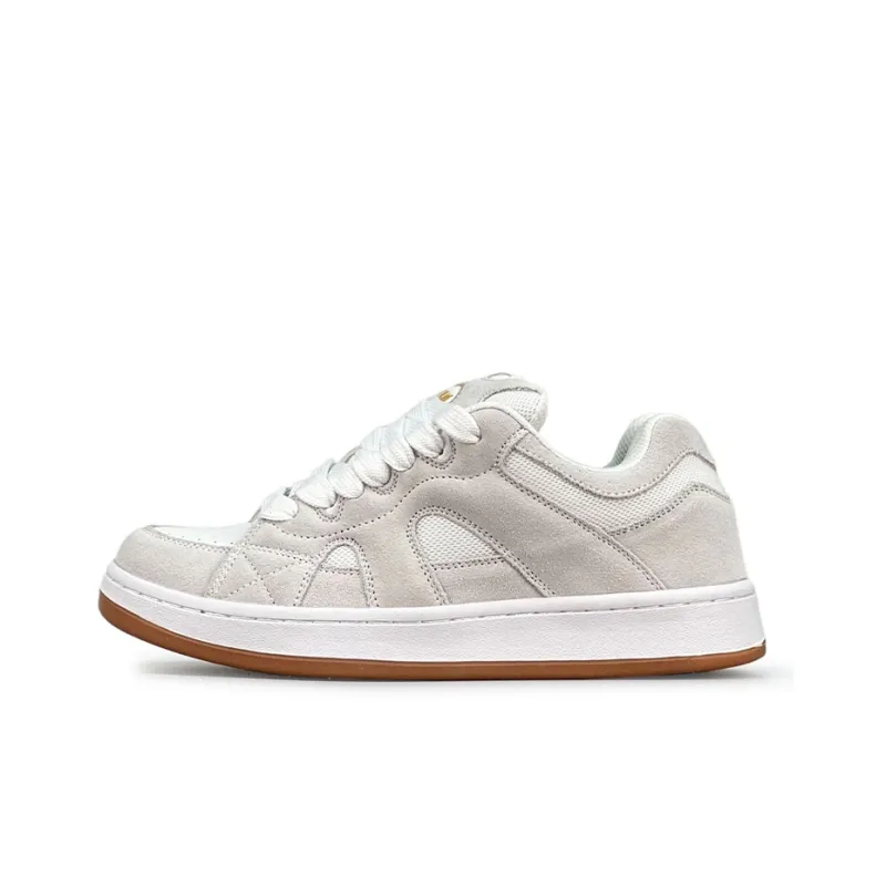 LuzaoT SUPER DRAG Puffy Shoes Low Top Skateboard Shoes Unisex Ecru-0