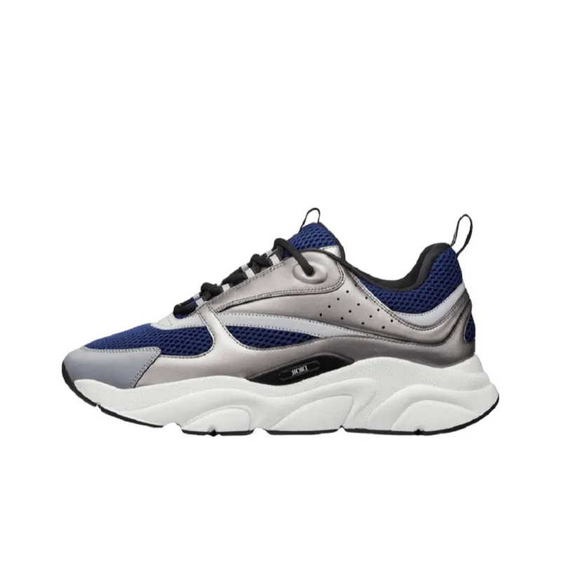 DIOR B22 Blue Technical Mesh Silver Tone White-0