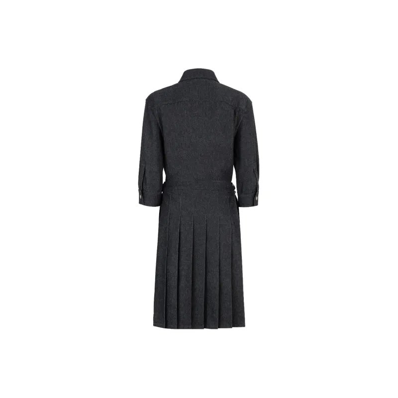 FENDI Long-Sleeved Dresses Women's Blue-1