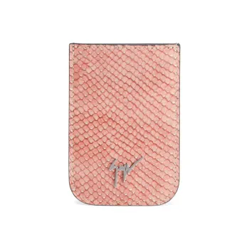 Giuseppe Zanotti Albert Snakeskin Effect Cardholder