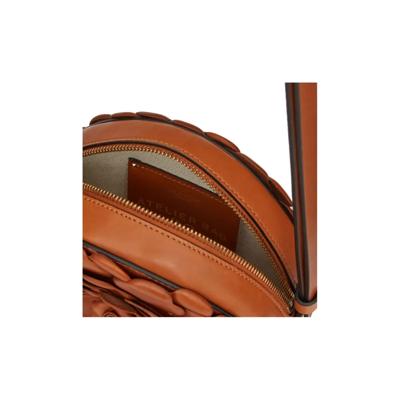 Valentino Atelier Sheepskin Crossbody Bag Shoulder Bag Women's Brown-3